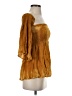 Blue Life 100% Rayon Gold Orange 3/4 Sleeve Blouse Size 0 - photo 4