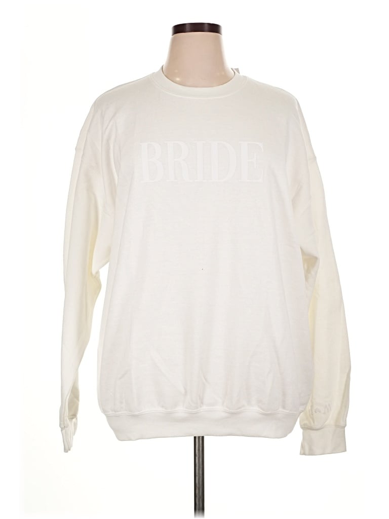 Pre-owned Gildan Sweatshirt In Ivory