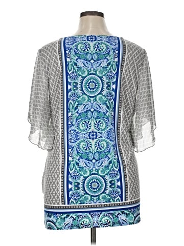 JM Collection Short Sleeve Blouse (view 2)