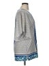 JM Collection Gray Short Sleeve Blouse Size XL - photo 4