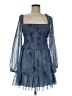 Wilfred 100% Polyester Hearts Blue Cocktail Dress Size M - photo 1