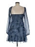 Wilfred 100% Polyester Hearts Blue Cocktail Dress Size M - photo 2