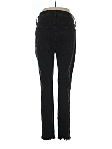 Madewell 10" High-Rise Skinny Jeans in Berkeley Black: Button-Through Edition (view 2)