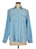 Chico's Color Block Blue Long Sleeve Button-Down Shirt Size Lg (2) - photo 1