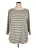 Chico's Stripes Ivory 3/4 Sleeve T-Shirt Size XL (3) - photo 1