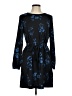 H&M 100% Polyester Print Blue Casual Dress Size 8 - photo 1