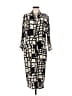 Max Mara 100% Silk Graphic Black Casual Dress Size 10 - photo 1