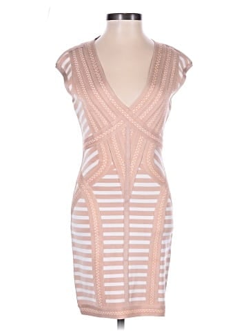Herve Leger  Katina Striped Lacing Bandage Dress (view 1)