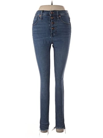 Madewell 10" High-Rise Skinny Jeans in Mackey Wash: Button-Front Edition (view 1)