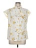 Pykettes Floral Yellow Sleeveless Button-Down Shirt Size M (estimated) - photo 1