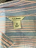 L.L.Bean Stripes Blue Long Sleeve Button-Down Shirt Size M - photo 7