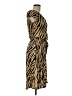 Talbots 100% Viscose Animal Print Brown Casual Dress Size 6 - photo 4