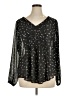 Torrid Stars Black Long Sleeve Blouse Size 1X Plus (1) - photo 1
