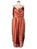 Cato 100% Polyester Paisley Orange Jumpsuit Size 24W - photo 1