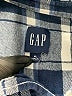 Gap 100% Cotton Plaid Blue Long Sleeve Button-Down Shirt Size XL - photo 7
