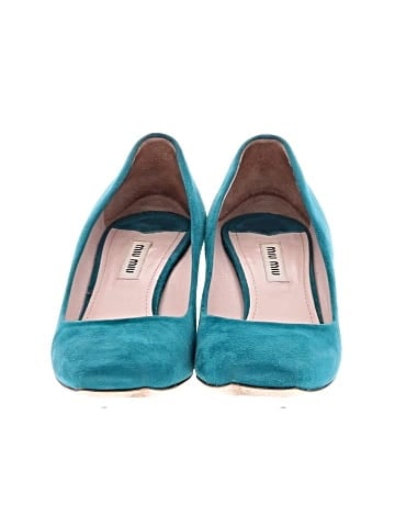 Miu Miu Suede Sequin Accents Heels (view 2)