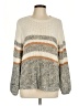 Good Hart Color Block Ivory Pullover Sweater Size L - photo 1