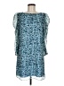 Tibi 100% Silk Print Blue Cocktail Dress Size 6 - photo 1