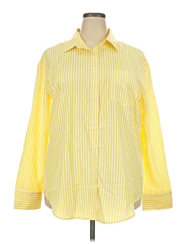 Unbranded 3/4 Sleeve Button-Down Shirt (view 1)