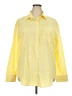 Unbranded Stripes Yellow 3/4 Sleeve Button-Down Shirt Size 2XL - photo 1