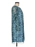 Tibi 100% Silk Print Blue Cocktail Dress Size 6 - photo 4