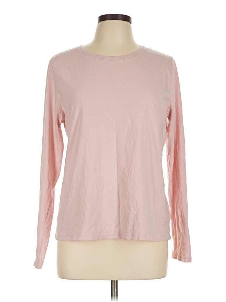 Pre-owned Time And Tru Long Sleeve T-shirt In Pink