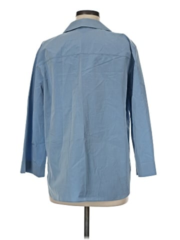 Lafayette 148 New York 3/4 Sleeve Button-Down Shirt (view 2)