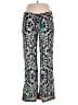 Bindya Animal Print Silver Casual Pants Size L - photo 1
