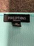 Perceptions Teal 3/4 Sleeve Blouse Size 3X - photo 7