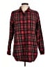 L.L.Bean 100% Cotton Plaid Red Long Sleeve Button-Down Shirt Size M - photo 1