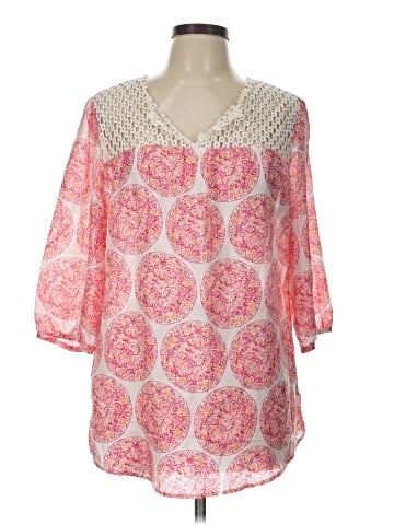 Calypso St. Barth For Target 3/4 Sleeve Silk Top (view 1)