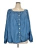 Talbots 100% Tencel Blue 3/4 Sleeve Blouse Size 3X - photo 1