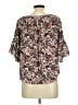 Cato 100% Rayon Brown 3/4 Sleeve Blouse Size M - photo 2