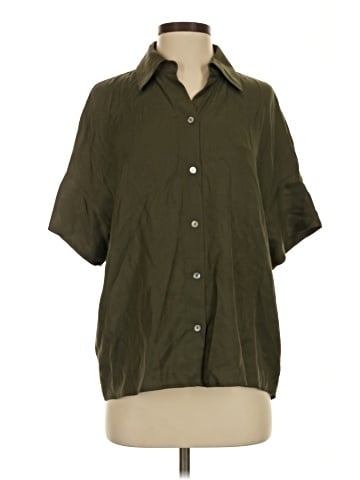 Vince. Short Sleeve Silk Top (view 1)