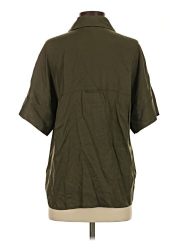 Vince. Short Sleeve Silk Top (view 2)