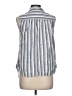 Max Studio Stripes Gray Sleeveless Button-Down Shirt Size L - photo 2