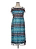 Pinky Print Blue Cocktail Dress Size 16 - photo 1