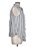 Max Studio Stripes Gray Sleeveless Button-Down Shirt Size L - photo 4