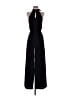 Sugar Lips 100% Polyester Solid Black Jumpsuit Size S - photo 1