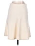 Brunello Cucinelli Solid Ivory Wool Skirt Size 6 - photo 2