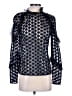Self-Portrait 100% Polyester Blue Long Sleeve Top Size 6 - photo 1