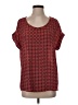 Pleione 100% Polyester Red Short Sleeve Blouse Size S - photo 1