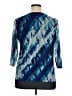 JM Collection Tie-dye Blue 3/4 Sleeve Blouse Size XL (estimated) - photo 2