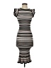 Milly Stripes Gray Casual Dress Size P (petite) - photo 1