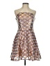 Crystal Doll Paisley Brown Cocktail Dress Size 5 - photo 1