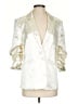 Cinq à Sept 100% Polyester Metallic Ivory Blazer Size 4 - photo 1