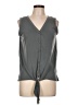 Green Envelope Gray Sleeveless Blouse Size L - photo 1