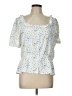 Ann Taylor White Short Sleeve Top Size L - photo 1
