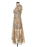 Hello Molly 100% Polyester Floral Tan Cocktail Dress Size 2 - photo 5