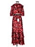 Self-Portrait 100% Polyester Red Casual Dress Size 2 - photo 2
